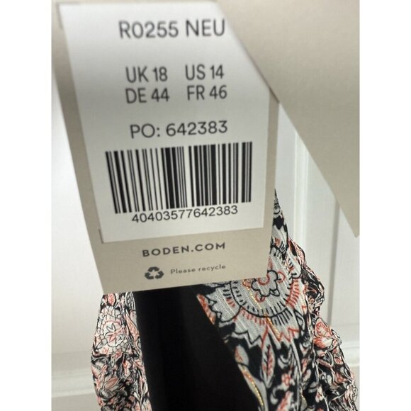 Boden Ruffle Mini Popcorn Mini Skirt Floral Tapestry US 14 NWT - Picture 8 of 10